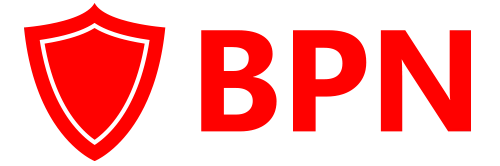 The image shows a red shield and the bold red letters BPN